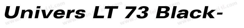 Univers LT 73 Black字体转换